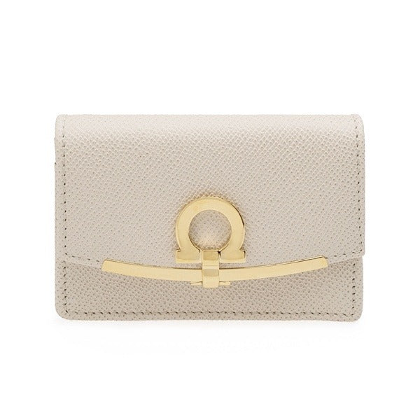 Laferraria FERRAGAMO card case Giacchini 22-D198 Bone 740823