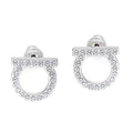 FERRAGAMO 간치니 크리스탈 귀걸이 76-0122 SILVER 696574