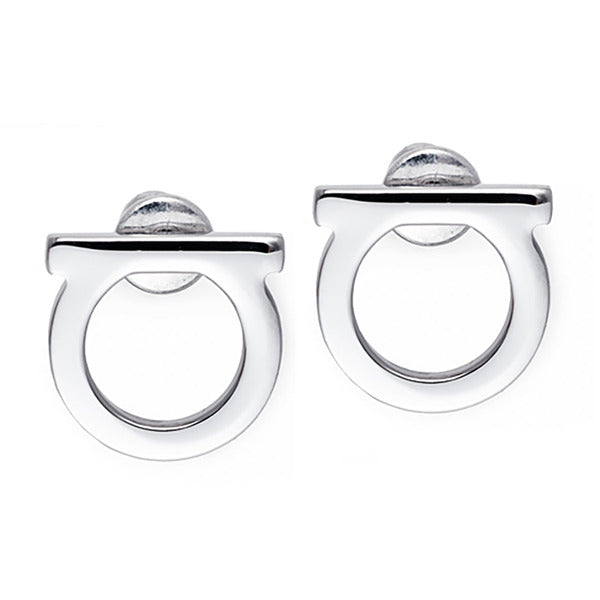FERRAGAMO Gancini Earrings 76-0119 SILVER 696430