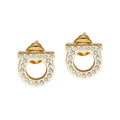 FERRAGAMO Ganzini Crystal Earrings 76-0123 GOLD 696576