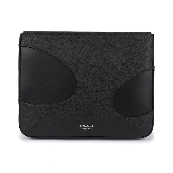 Primalizia Ferragamo Cut Out Detail Men's Clutch Bag 24-1285 NERO 764030