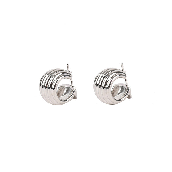 La Prima Ferragamo Gancini Earring 76-0750 SILVER 773698