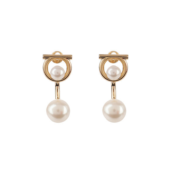 Raphlima Peragamo Ganzini Pearl Earrings 76-0386 GOLD 736178