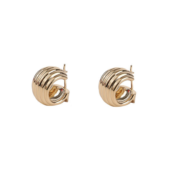 Laframa Ferragamo Gancini Earrings 76-0750 GOLD 773411