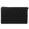 Rafia Ferragamo Giancini Travel Embossed Clutch 24-1483 BLACK 769473