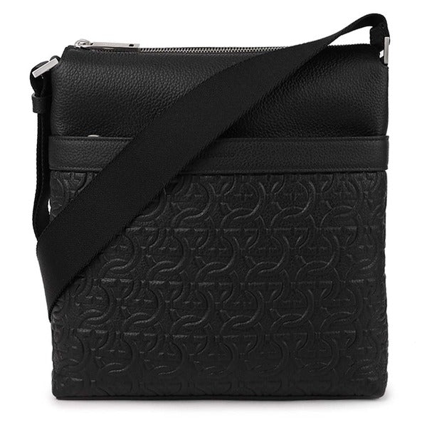 Rafia Ferragamo Ganzeni Crossbody Bag 24-1484 NERO