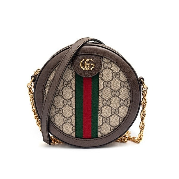 Rafia Gucci Opilia Mini GG Round Shoulder Bag 550618 96I3B 8745