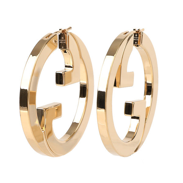 Gucci Blonde Cut Out Hoop Earrings 837221-I4710-0912