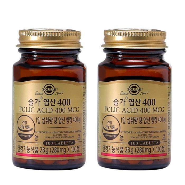 Solga Folic Acid 400 100 tablets x 2 (49446276)