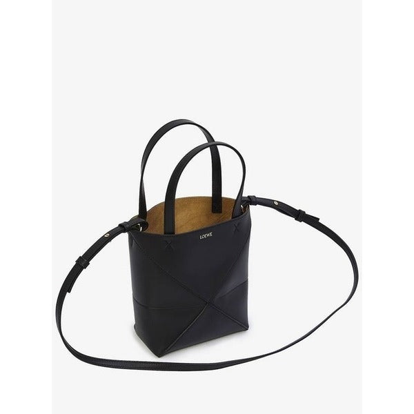 La Prima Loewe Mini Puzzle Fold Tote in Shiny Capskin A657V25X01 1100