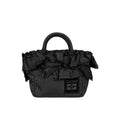 Lafryma Gani Black Mini RUFFLEDETAIL Shopping Bag Laufl Detail A7187 099
