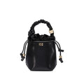 Ganni Rafra Black CRINKLE OLEATEX Mini Ganni BOU Bucket Bag Crinklec Olatecx A6509 099