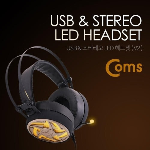 COMS high-quality TBZ Coms LED headset Black stereo 3.5mm gaming music ID199 WFM0BK3735118