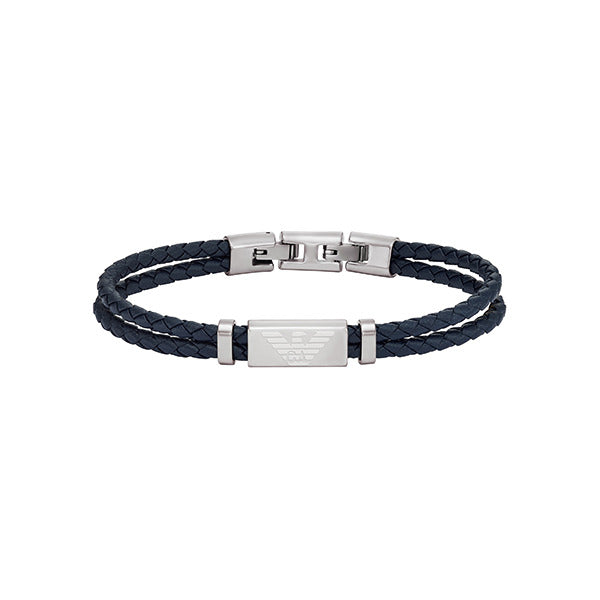 Armani EGS2995040 Double Braided Leather Bracelet