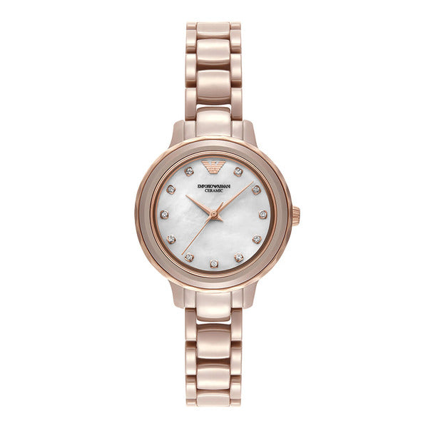 Armani AR70018 (Cleo) Mother-of-Pearl Women's Ceramic Watch