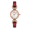 Armani AR11737 mother-of-pearl women's leather watch