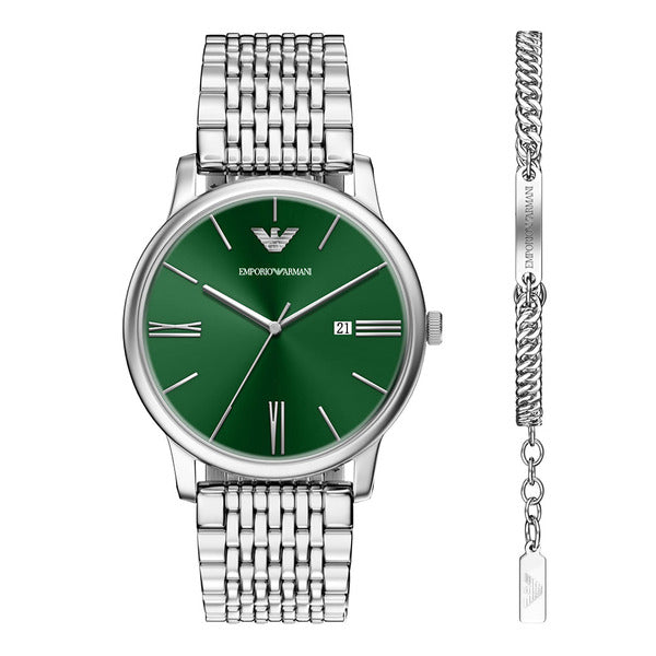 Armani AR80087SET (Minimalist) Minimalist bracelet set for men metal watch