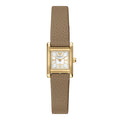Armani AR11765 mother-of-pearl square women's leather watch