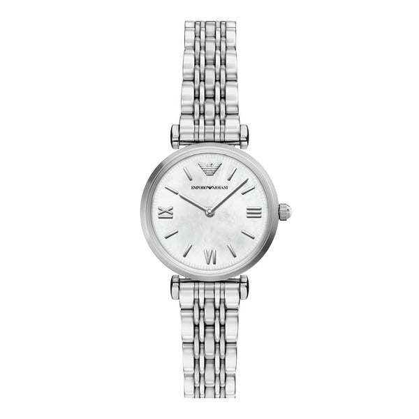 Official Store Armani AR11768 Mother-of-Pearl Women's Metal Watch