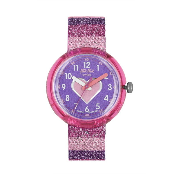 FlickFlop FPNP127 COLOR MY LIFE STRIPED GLITTER CHILDREN'S NATO WATCH