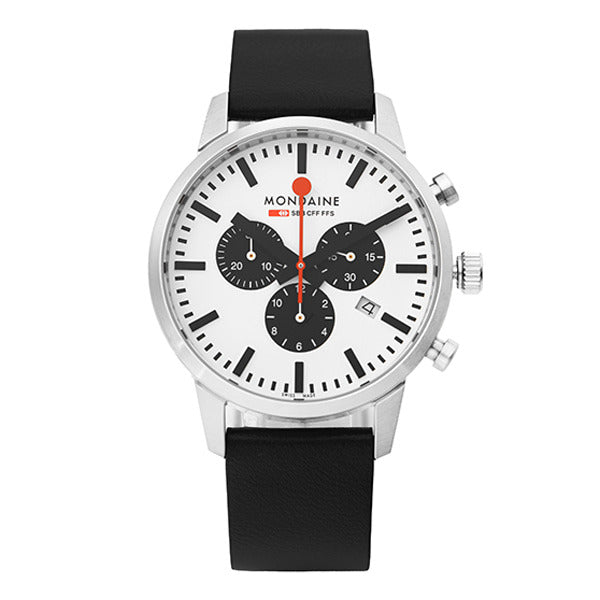 Montain MSD.41410.LBV Classic Chronograph Date Leather Watch for Men