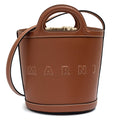 Lavrima Mar尼尼 Brown Leather TROPICALIA Small Bucket Bag SCMP0056U0-LV589-00M29