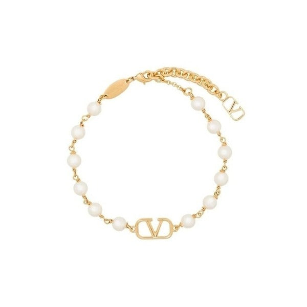 Raf Prima Valentino Bead Decoration V Logo Bracelet 7W2J0G16 UXM 23R