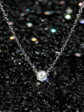 SaintScott Silver 925 Moissanite Noeurre Necklace STJ-NA1700WG
