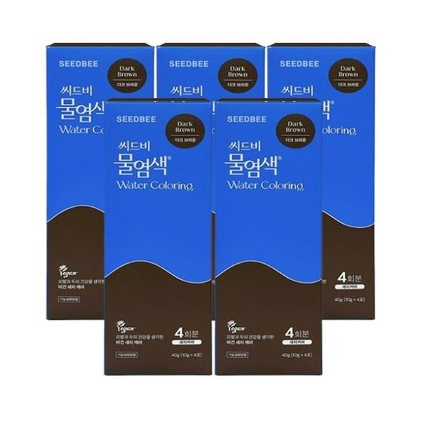 KTR Shopping Seedbee Premium Water Hair Dye Season 2 Gray Cover Hair Dye Dark Brown 20 Applications 