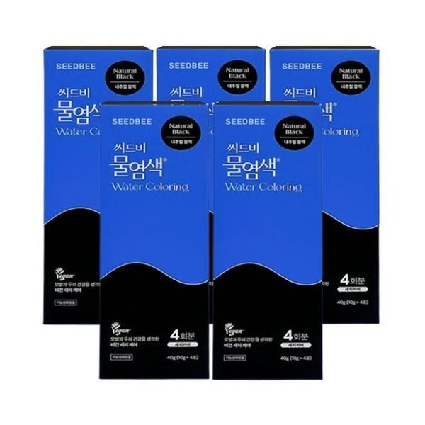 KTR Shopping Seedbee Premium Water Hair Dye Season 2 Gray Cover Hair Dye Natural Black 20 Applicatio