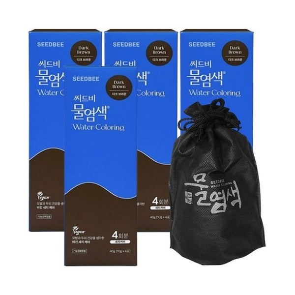 KTR Shopping Seedbee Premium Water Dye Season 2 Gray Cover Dark Brown 4 Applications x 4 Boxes + Dye