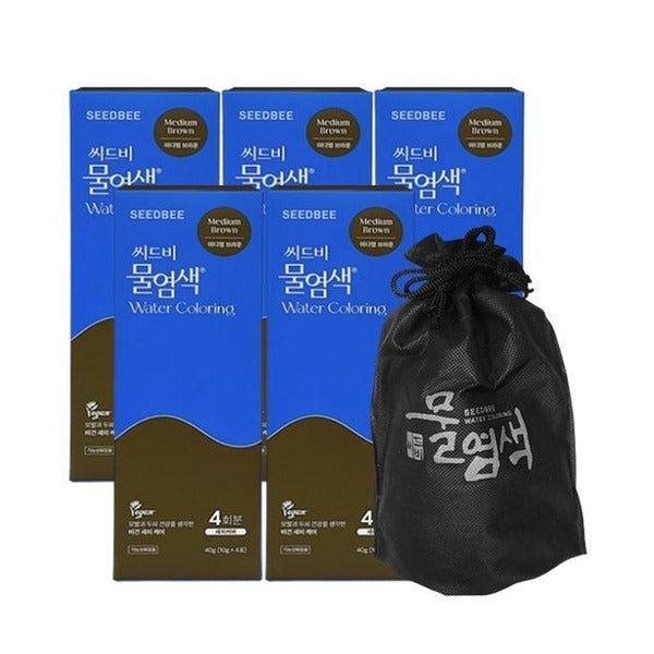 KTR Shopping Seedbee Premium Water Dye Season 2 Gray Cover Medium Brown Single Set (20 Uses + Dyeing