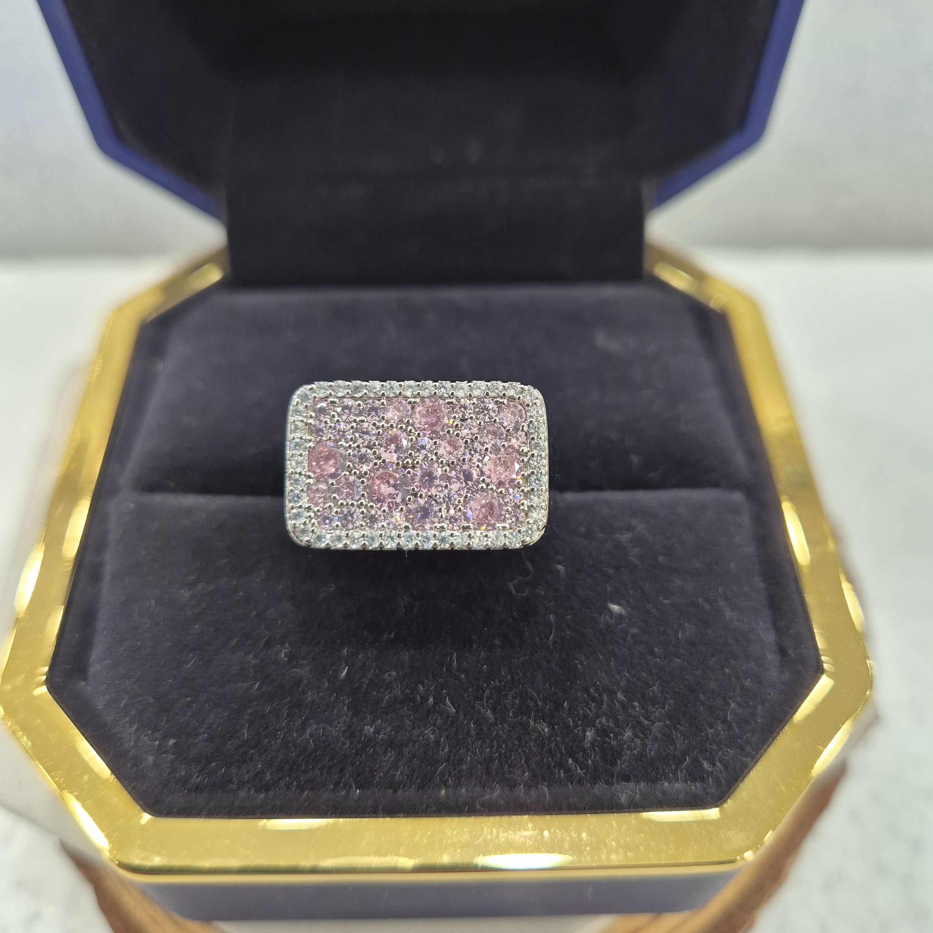 Axeo Square Pink Fashion RingIC