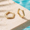 Juana Yoon [Juana Yoon] Silver 925 Mini Basic One-Touch Ring Earrings Pentagon 14k Plated Pink White