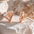 JuanaYoong 14k-plated sterling silver 925 mini heart earrings pink white gold