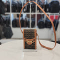 Moncroce Jacquard Gold Embellishment Mini Crossbody Bag AWH2023-BRBP