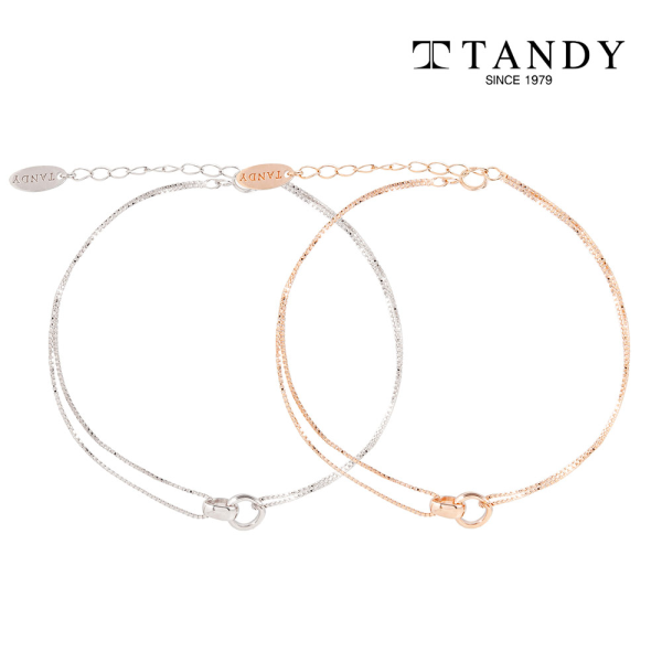 Tandy Tanddy Sterling Silver 925 Women's Double Link Bracelet TDB501 Choose 1 of 2