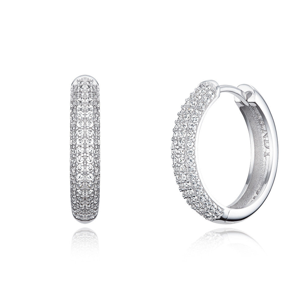 Tandy luxury zirconia cubic silver earings TDE307 925 silver