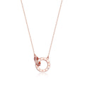 Tandy Tanddy sterling silver double pendant necklace TDN612 rose gold
