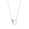 Tandy tarnished silver 925 double pendant necklace TDN612 silver