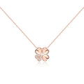 TANDY Tandy sterling silver 925 three-leaf clover pendant necklace TDN613 rose gold