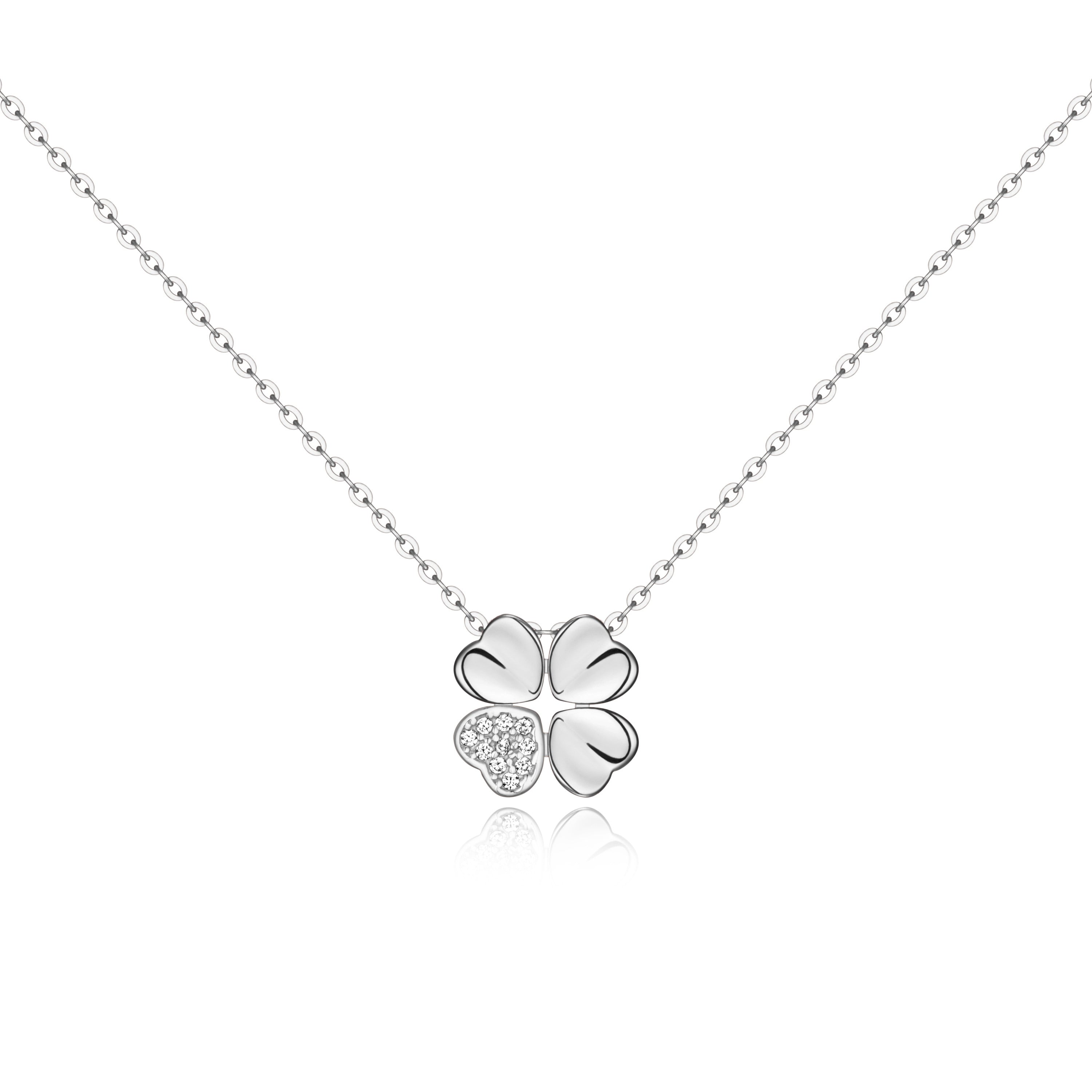 TANDY Tandy 925 silver four-leaf clover pendant necklace TDN613 silver