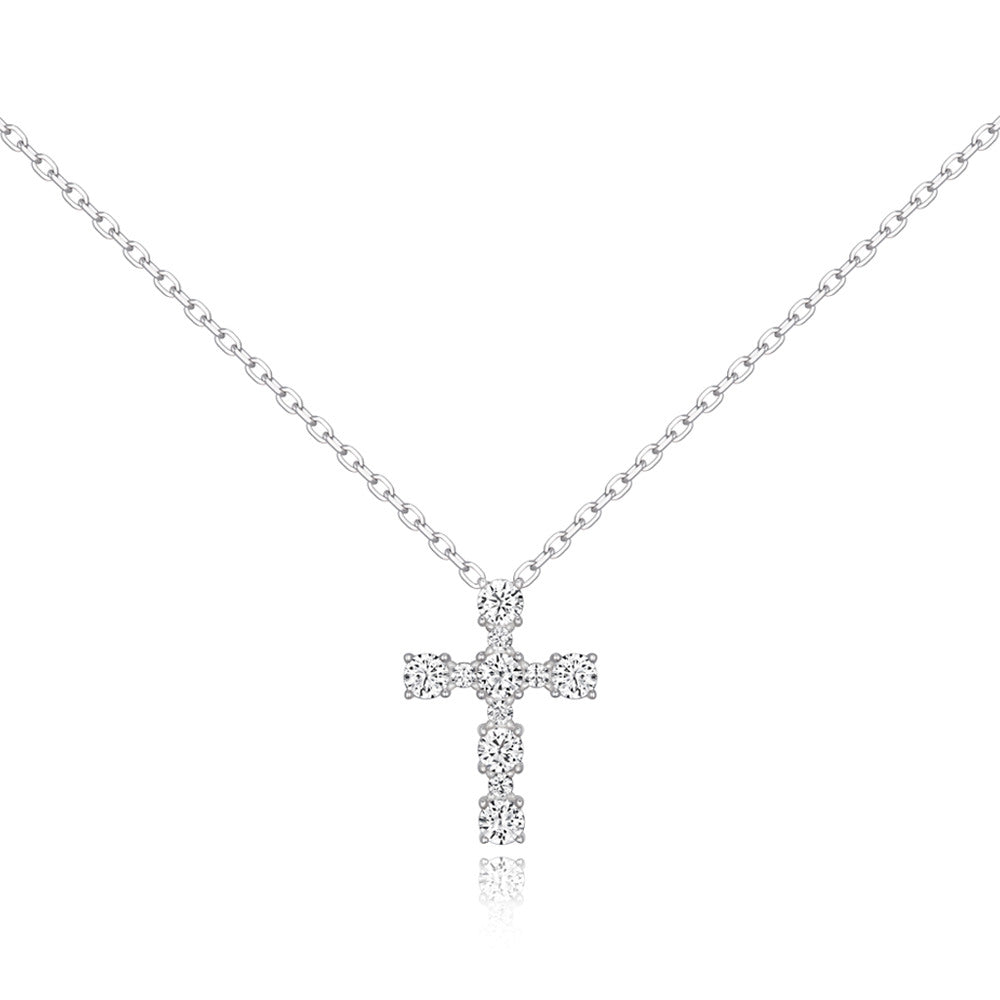Tandy silver 925 zirconia cross necklace TDN614